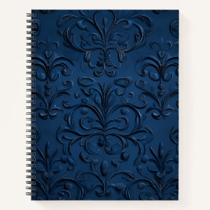 Deep Blue Verziert Pattern Notizblock