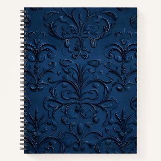 Deep Blue Verziert Pattern Notizblock