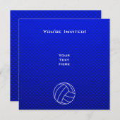 Deep Blue Volleyball Einladung (Vorne/Hinten)