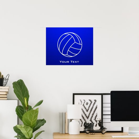 Deep Blue Volleyball Poster (Heimbüro)