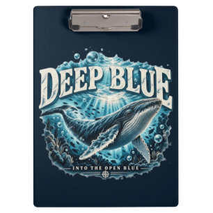 DEEP BLUE Wal-Ozean-Abenteuer-Clipboard Klemmbrett