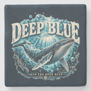 DEEP BLUE Wal-Ozean-Abenteuer Steinuntersetzer