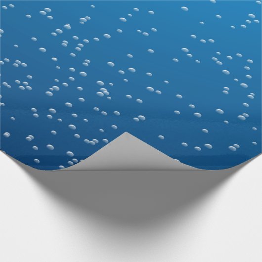 Deep Blue Water und TIny Bubbles Geschenkpapier (Ecke)