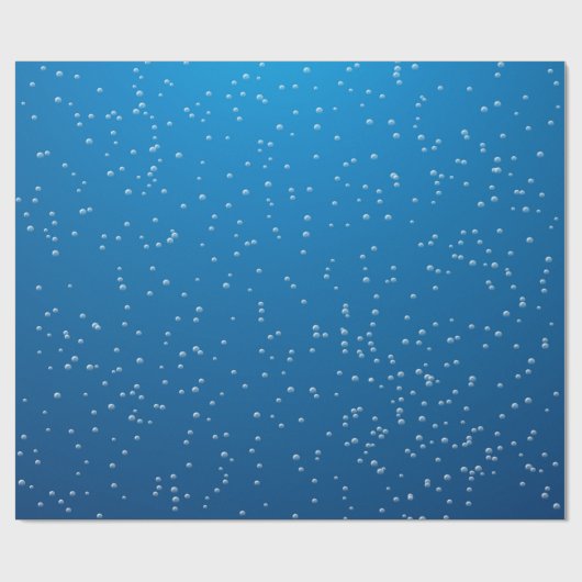 Deep Blue Water und TIny Bubbles Geschenkpapier (Flach)