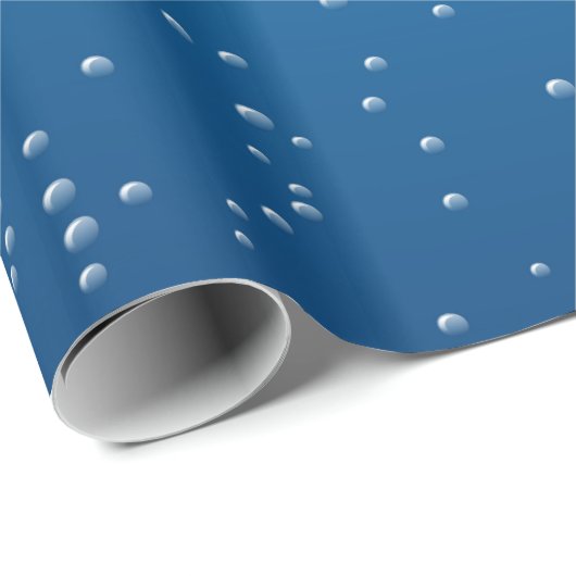 Deep Blue Water und TIny Bubbles Geschenkpapier (Rolleneckpunkt)