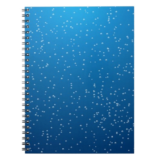 Deep Blue Water und TIny Bubbles Notizblock (Vorderseite)