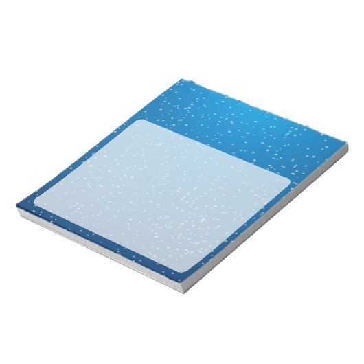 Deep Blue Water und TIny Bubbles Notizblock (Rotiert)