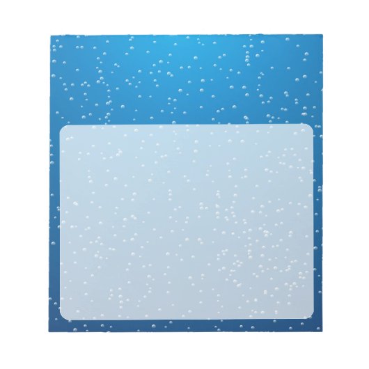 Deep Blue Water und TIny Bubbles Notizblock (Vorderseite)