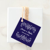 Deep Blue Wedding Geschenkanhänger (Beispiel)