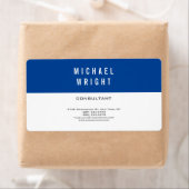 Deep Blue White Modern Schlicht einfach Minimalist (Insitu)