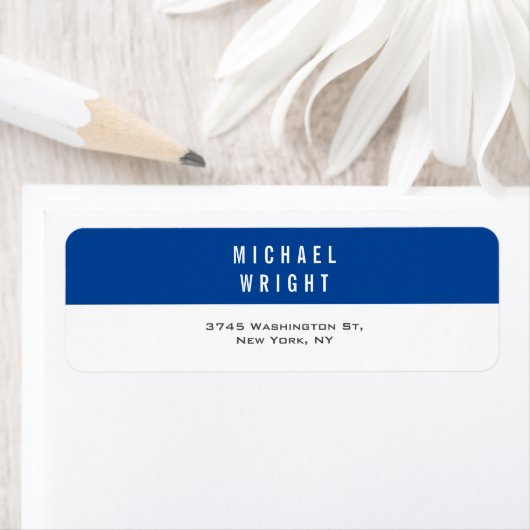 Deep Blue White Modern Schlicht einfach Minimalist (Insitu)