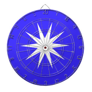 Deep Blue White Star Dartscheibe