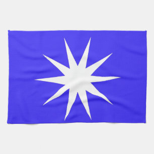 Deep Blue White Star Küchentuch