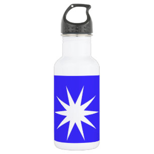 Deep Blue White Star Trinkflasche