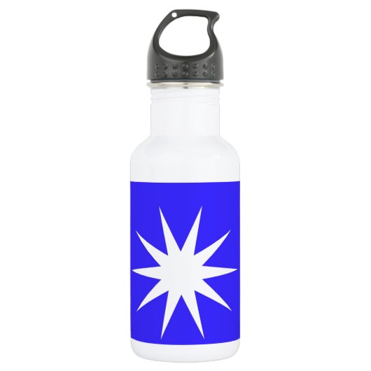Deep Blue White Star Trinkflasche (Vorderseite)