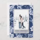 Deep Blue Winter Weihnachts-Fotokarte Einladung (Vorderseite)