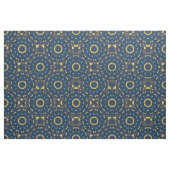 Deep Blue Yellow Mosaik Ethnic Boho Chic Muster Stoff (Fat Quarter (45,7 x 55,9 cm))