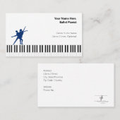 Deep Blues I PDD White Ballet Pianist Visitenkarte (Vorne/Hinten)