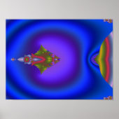 Deep Bluish Fraktal Poster (Vorne)