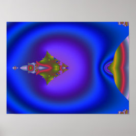 Deep Bluish Fraktal Poster