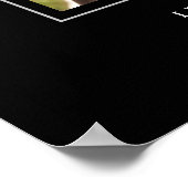 Deep Blush Bow Graduation Party Welcome Black Poster (Ecke)