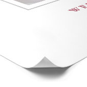 Deep Blush Pink Bow Girl 1st Birthday Welcome Poster (Ecke)