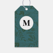 Deep Bramble | Festive Botanische Monogramm Geschenkanhänger (Vorderseite)