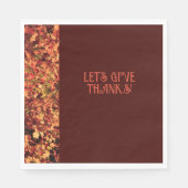 Deep Brown Abendessen Herbstfest glücklich dank de Serviette (Vorderseite)