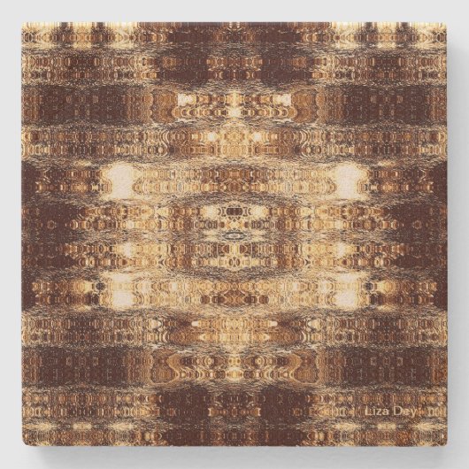 Deep Brown Abstrakt Stone Untersetzer (Vorderseite)