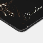 Deep Brown Black Marble Look Schreibtisch Matten & Schreibtischunterlage (Ecke)