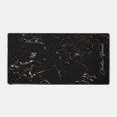 Deep Brown Black Marble Look Schreibtisch Matten & Schreibtischunterlage (Vorderseite)