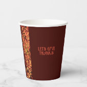 Deep Brown Dinner Herbstfest Glückwunsch Thanksgiv Pappbecher (Vorderseite)