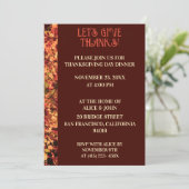 Deep Brown Erntedank Dinner Herbstfest Einladung (Stehend Vorderseite)