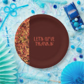 Deep Brown Familie Ansammlung glücklich dank Pappteller (Party)