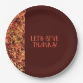 Deep Brown Familie Ansammlung glücklich dank Pappteller (Vorderseite)