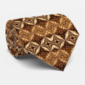 Deep Brown Stars Neck Tie Krawatte (Gerollt)