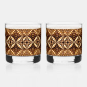 Deep Brown Stars Trinkbehälter Set Whiskyglas (Rechts)