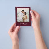 Deep Burgundy Budget Wedding Thank You Card Flyer (Gruppe)