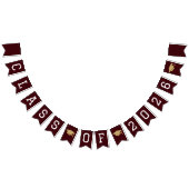 Deep Burgundy Class Of 2026 Graduation Party Wimpelkette (Alle)