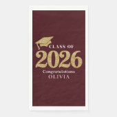Deep Burgundy Class Of 2026 Serviette (Vorderseite)