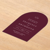 Deep Burgundy Classic Wedding Save the Date Acryleinladungen (Ablage )