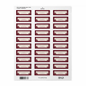 Deep Burgundy Floral Wedding Return Address Labels (Vorne)