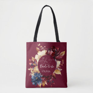 Deep Burgundy Floral Wedding Tasche