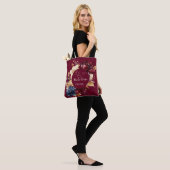 Deep Burgundy Floral Wedding Tasche (Am Model)
