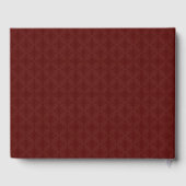 Deep Burgundy Formal Modern Classic Damask Wedding Gästebuch (Rückseite)