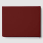 Deep Burgundy Formal Modern Classic Estate Wedding Gästebuch (Rückseite)