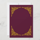 Deep Burgundy Islamic Wedding Invitation Einladung (Rückseite)