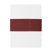 Deep Burgundy Ivory Stripe Oval Old Money Wedding  Einladungsbanderole (Rückseitenbeispiel)