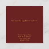 Deep Burgundy Modern Frame Earring Display Cards Terminkarte (Rückseite)