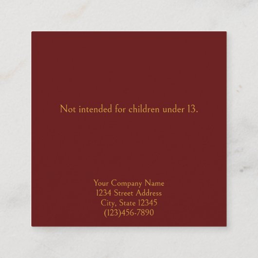 Deep Burgundy Modern Frame Earring Display Cards Terminkarte (Rückseite)